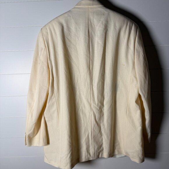 Ralph Ralph Lauren Wool Lycra Blazer Cream Size 44 R - Picture 2 of 12